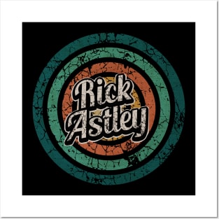 Rick Astley // Retro Circle Crack Vintage Posters and Art